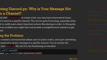 Resolving Discord.py Message Not Sent to Channel Issue