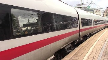 DB ICE T High Speed Train departing Hamburg, Germany Main Station (June 19, 2015)
