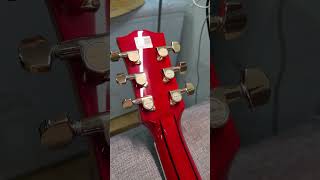 38 Inch Chinese Red Parlor Gabriel  Solid Guitar Gr72 Flame Maple Backu0026side