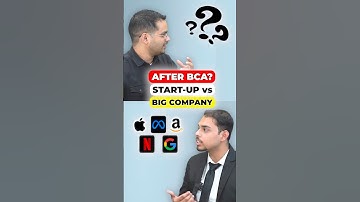 🤔After BCA Jobs! Big IT Companies vs Startups?🎓Best Career Options After BCA #shorts #BCACourse #BCA