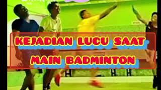 Ketawa aja lihatnya // Aksi lucu  bermain Badminton #lucu #badminton