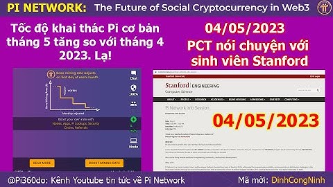 Pi Network: Ngày 04/05/2023, PCT có buổi nói chuyện với sinh viên ĐH. Tốc độ khai thác Pi T5 tăng