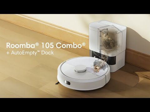 Roomba® 105 Combo + AutoEmpty™ Dock - White - YouTube Roomba® 105 Combo + AutoEmpty™ Dock - White - YouTube