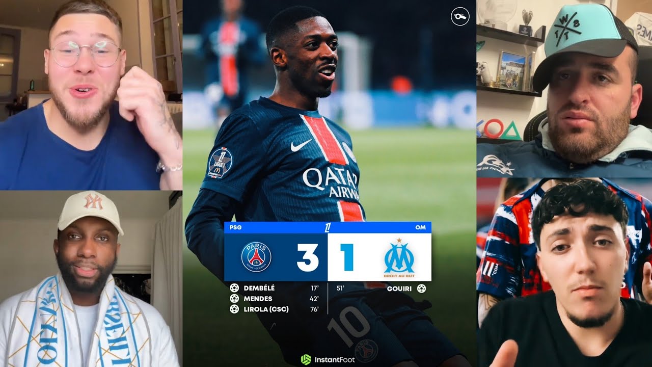 LES RÉACTIONS : 𝗟𝗘 𝗣𝗦𝗚 𝗦𝗢𝗥𝗧 𝗩𝗔𝗜𝗡𝗤𝗨𝗘𝗨𝗥 𝗗𝗨 𝗖𝗟𝗔𝗦𝗦𝗜𝗤𝗨𝗘 3-1 CONTRE OM - YouTube