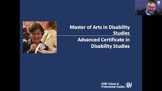 Online Q&A Session MA and Advanced Certificate in Disability Studies Programs
