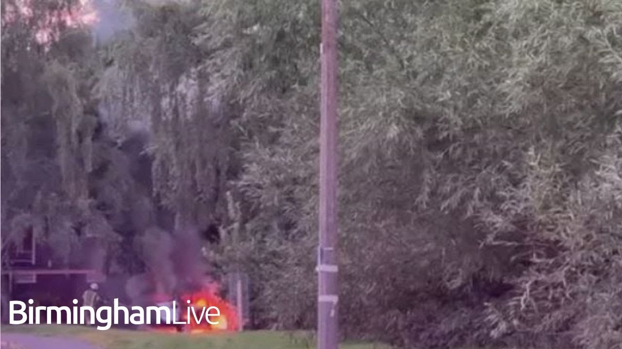 Dramatic moment car explodes after its 'dumped and set alight on ...