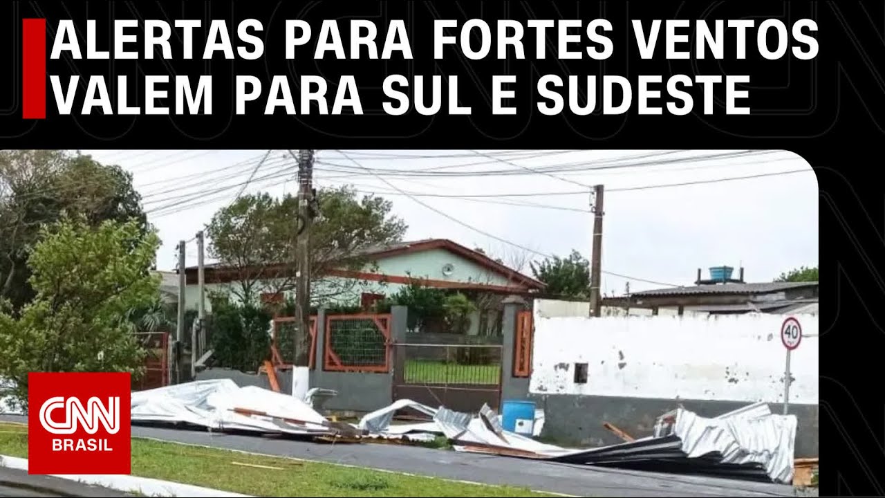Alertas para fortes ventos valem para Sul e Sudeste | CNN 360°