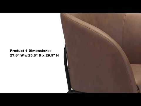 Zuo Modern Quinten Accent Chair Vintage Brown