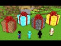 SECRET PRESENT BOX BATTLE CHALLENGE! Minecraft NOOB vs PRO vs HACKER vs GOD! 100% TROLLING INSIDE