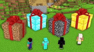 SECRET PRESENT BOX BATTLE CHALLENGE! Minecraft NOOB vs PRO vs HACKER vs GOD! 100% TROLLING INSIDE