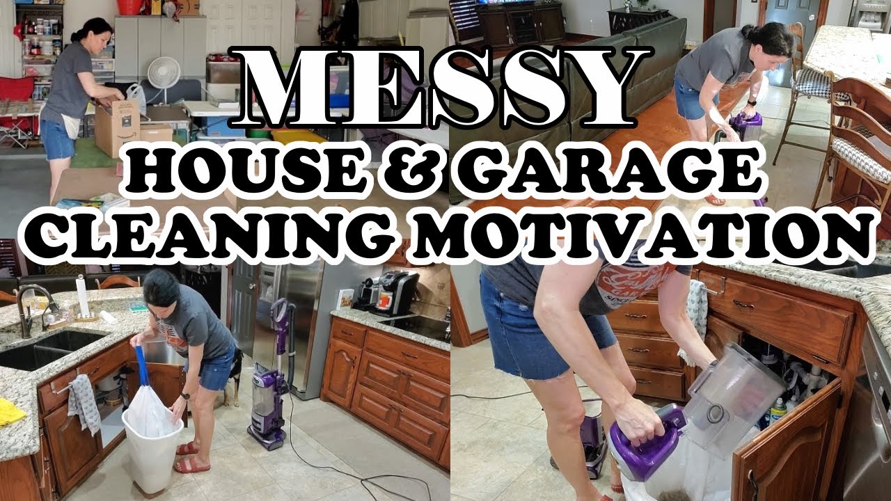 MESSY HOUSE & GARAGE CLEANING MOTIVATION | DECLUTTER + GARAGE SALE ...