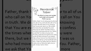 Prayer for today #todaysprayer #prayerfortoday #dailyprayers #newday #thankyoujesus