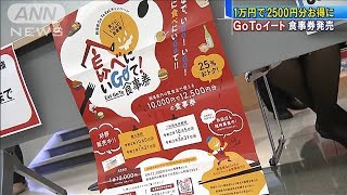 「GoToイート」食事券発売　1万円で2500円分お得に(2020年10月5日)