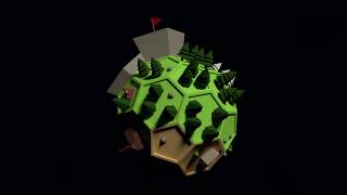 Low Poly Hexagon Planet