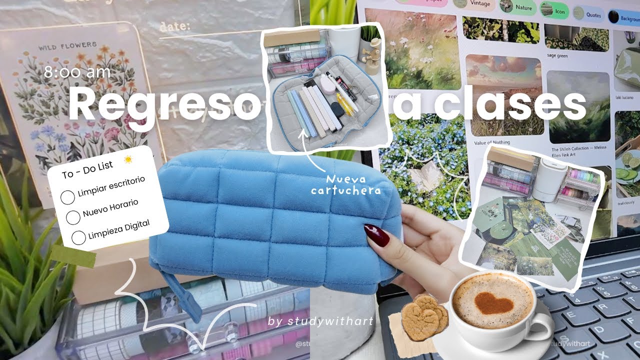 ORGANIZACIÓN PARA EL REGRESO A CLASES |  Universidad, cartuchera, agenda, laptop 🎒📝🪴
