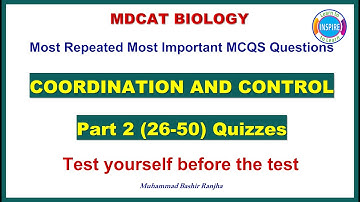 Coordination and Control Part 2  #coordinationandcontrol, #mdcatbiomcqs, #MDCATBiology #nums #etea #