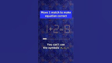 Fix the equation by moving 1 stick #shots #puzzles #logicpuzzles #mathspuzzle #hindipuzzles