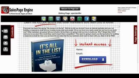How to Create a Sales Page Quickly and Easily ( sales page engine)