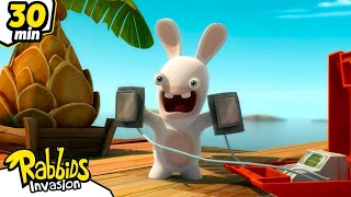 The Rabbids invade the beach!  RABBIDS INVASION | 30 Min New compilation | Cartoon for kids