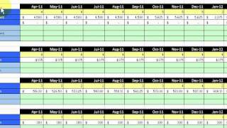 budget template Part 2  monthly numbers  tutorial