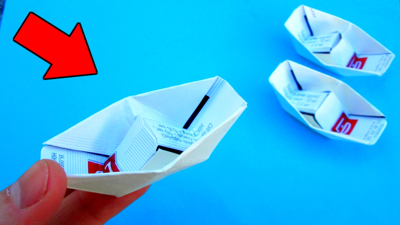 Истребитель из пачки сигарет схема