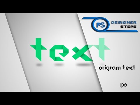 Photoshop tutorial | Text effect | 3D folded paper