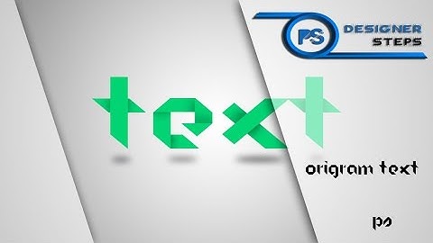 Photoshop tutorial | Text effect | 3D folded paper