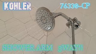 KOHLER 76330-cp SHOWER ARM W/ 3WAY DIVERTER | 22165-cp | 22169-cp | 352-cp
