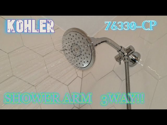 Kohler Shower Arm With 2-Way Diverter - Brass Construction For Showerhead & Hand Shower
