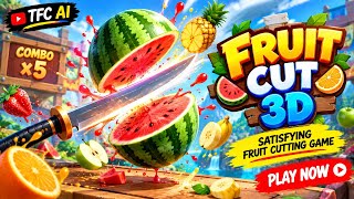 Fruit Cut 3D Gameplay 🍉🔪 | Satisfying Fruit Cutting Game | TFC AI #FruitCut3D #FruitCuttingGame  screenshot 5