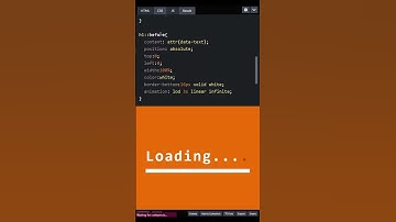 Loading Text Animation using CSS #shorts #css #html