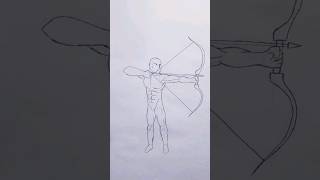 How to draw human holding arrow and bow. How to draw human holding arrow and bow.