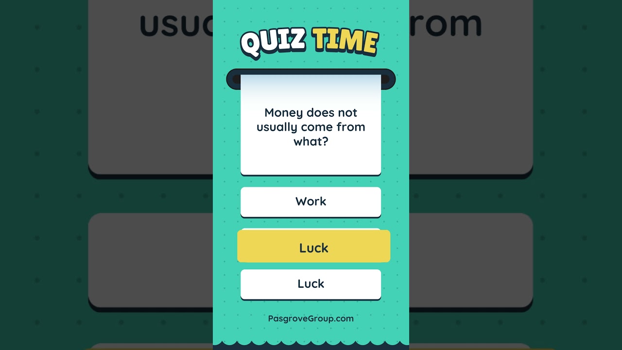 Can You Answer This Money Question?