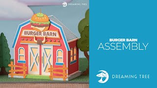 SVG File - Burger Barn - Assembly Tutorial (For Cricut, Silhouette, and ScanNCut)