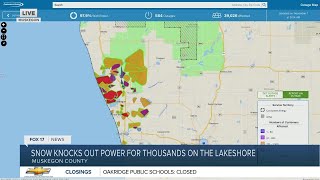 9A - More than 35K without power as heavy snow blankets West Michigan