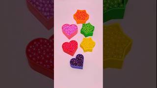 Rainbow Pearl Beads in Reverse (Star + Heart Molds) Satisfying ASMR #foryou #satisfying #shorts