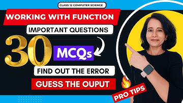 FUNCTIONS | Output-Based QUESTIONS | CBSE Class 12 Computer Science | HINDI
