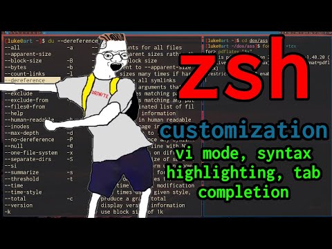 zsh: Syntax Highlighting, vi-mode, Autocomplete, more