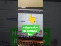 How To Hide Or Unhide Bookmarks Bar On Chrome Using Macos How To Hide Or Unhide Bookmarks Bar On Chrome Using Macos