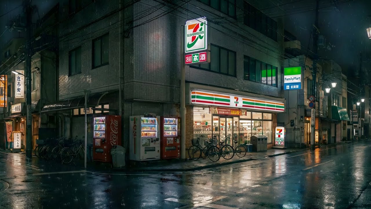 Tokyo After Midnight 🌙 Rainy Tokyo Street Lofi Soundscape