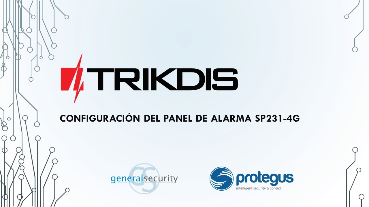 06-  Configuracion del panel de alarma TRIKDIS SP231 4G