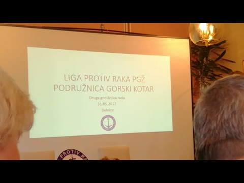 Liga Protiv raka. Predavanje. Lovački dom Delnice.