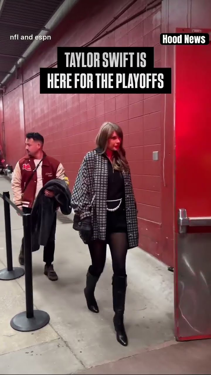 TAYLOR SWIFT IS HERE FOR THE PLAYOFFS #hoodnews #taylorswift #chiefs #NFL #football #sports #swifty