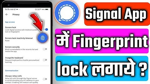 signal app mein fingerprint lock Kaise lagaye || how to enable Fingerprint Lock on signal app