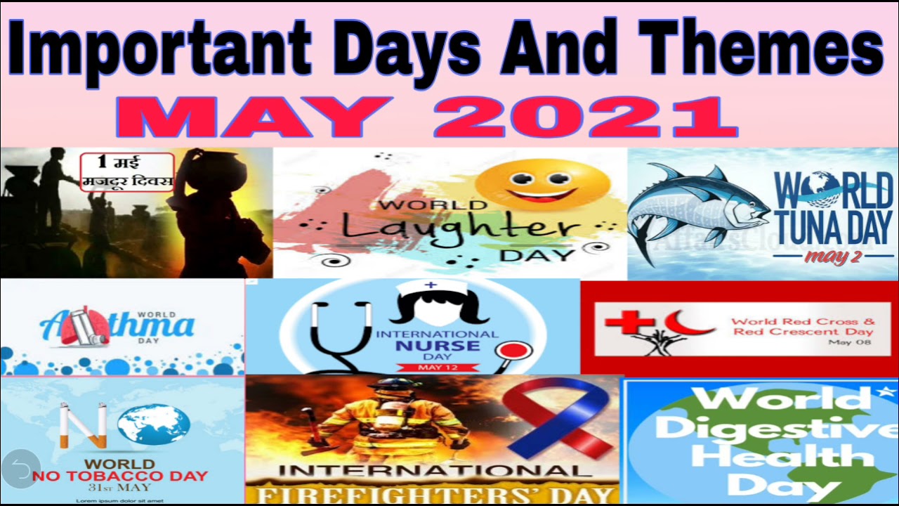 May 2021 Days And Themes | Important Days And Themes 2021| Days And Themes 2021