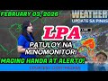 WEATHER UPDATE SA PINAS NGAYONG 5AM - February 03, 2026 #UlatPanahon #weatherupdate #weathersapinas