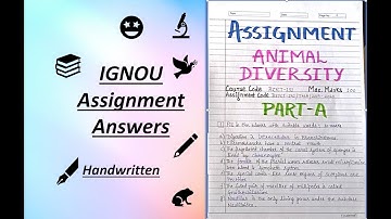 BZYCT-131 Animal Diversity Solved IGNOU Assignment | Zoology | Handwritten With Diagrams