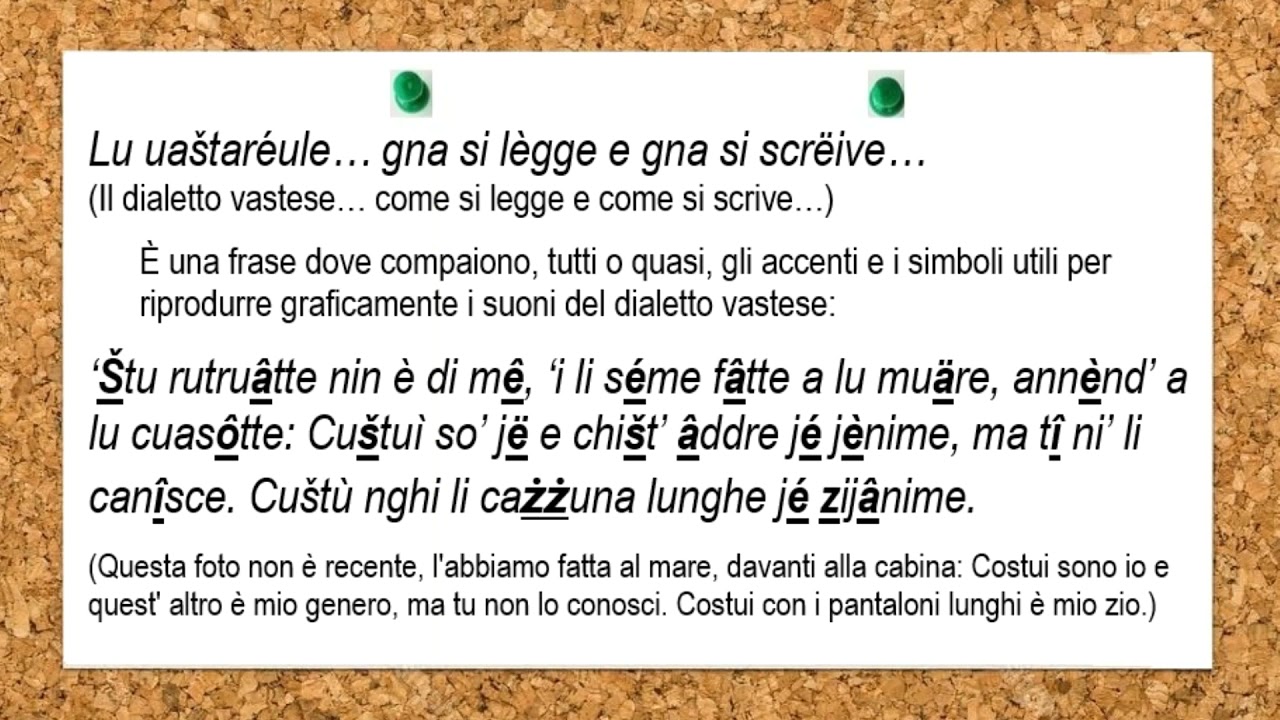 Dialetto vastese, come si legge e come si scrive. A cura di Fernando D