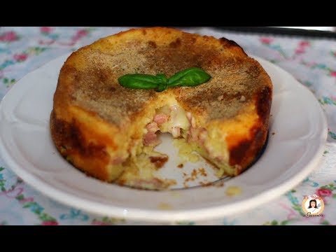 TORTA DI PATATE E MORTADELLA FILANTE cotta al forno