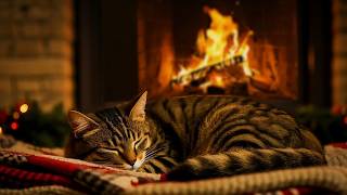 Comfortable Cat Purring Sound ASMR 😺 Soft Purring Near the Fireplace 🔥 for a Good Night's Sleep